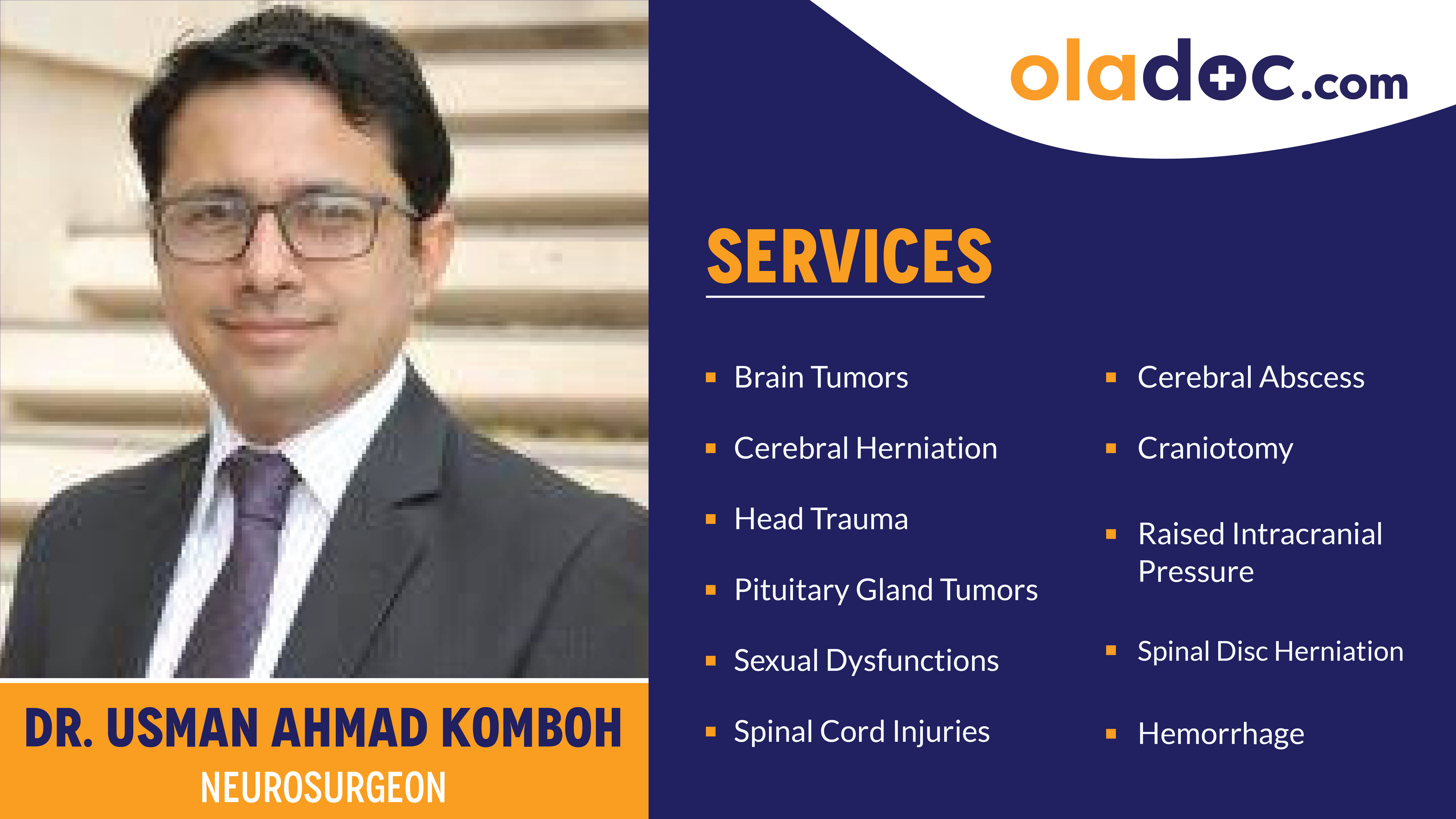 Services provided by Dr.Usman Ahmad Komboh